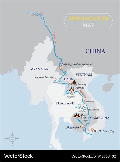 Mekong River On World Map