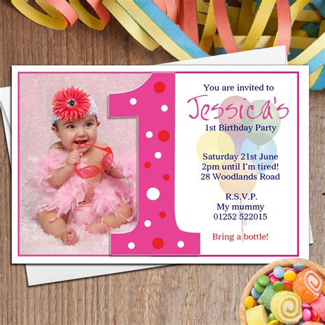 10 Personalised Girls First 1st Birthday Party PHOTO ...