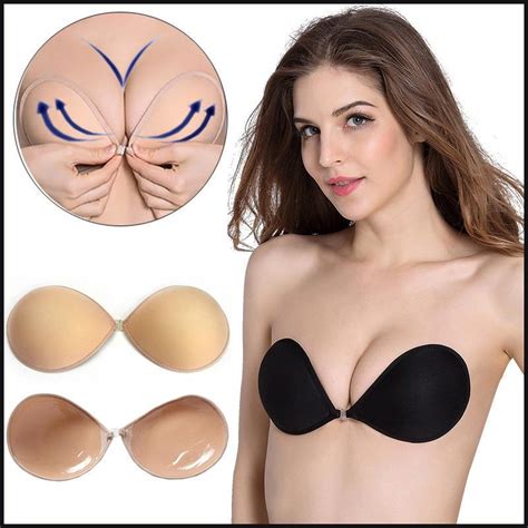 Cheap Sexy Silicone Adhesive Stick On Gel Push Up Strapless Invisible Backless Bra Joom
