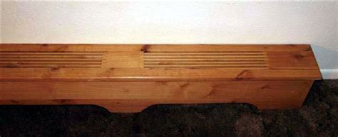 Great alternative to old metal baseboard radiator covers. Horizontal wood baseboard cover, custom covers from ...