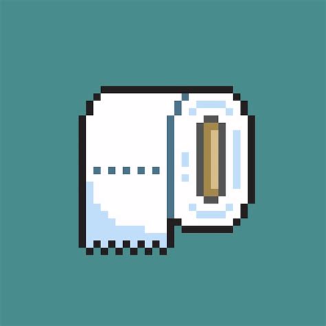 Premium Vector Toilet Paper In Pixel Art Style
