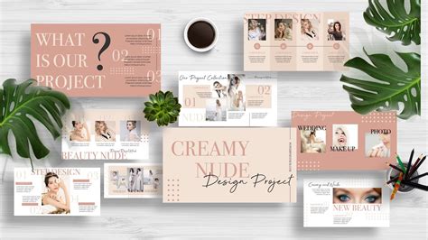 Creamy Nude Fashion Powerpoint Template