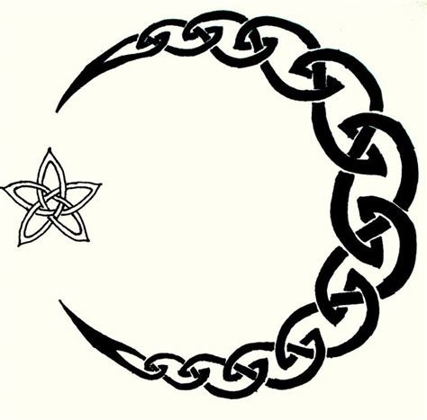 Tribal star designs are no different. Tribal design with moon and star