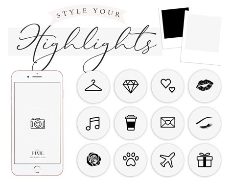 Instagram Highlight Icons Grey And Black ⋆ Blog Pixie