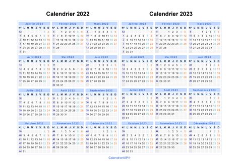 Calendrier 2022 2023 à Imprimer Gratuit En Pdf Et Excel