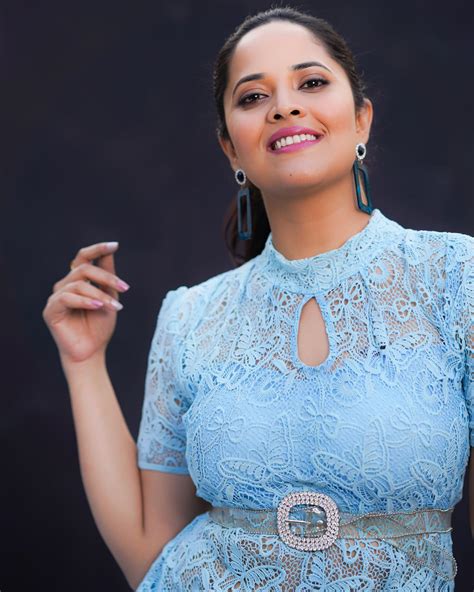 Anchor Anasuya Bharadwaj Latest Photoshoot Stills In Blue Dress Movie Galleries