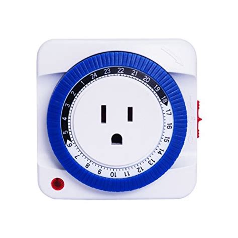Onlinedo 24 Hour Plug In Wall Heavy Duty Mechanical Timer Switches
