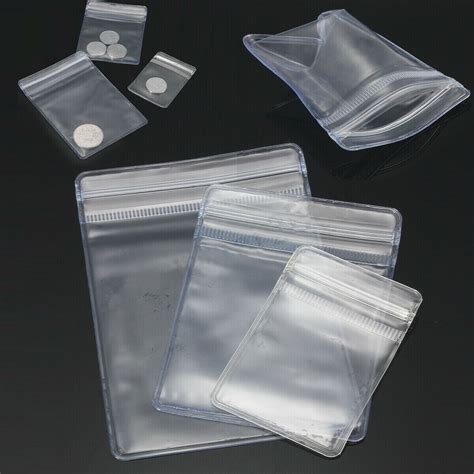 3size Strong Thick Grip Resealable Zip Lock Bag Self Seal Clear Plastic