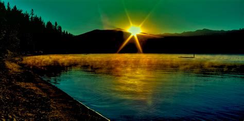 A Misty Sunrise On Priest Lake Photograph By David Patterson Fine Art