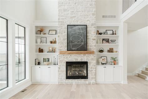 Living Spaces Oakstone Homes Built In Around Fireplace Fireplace