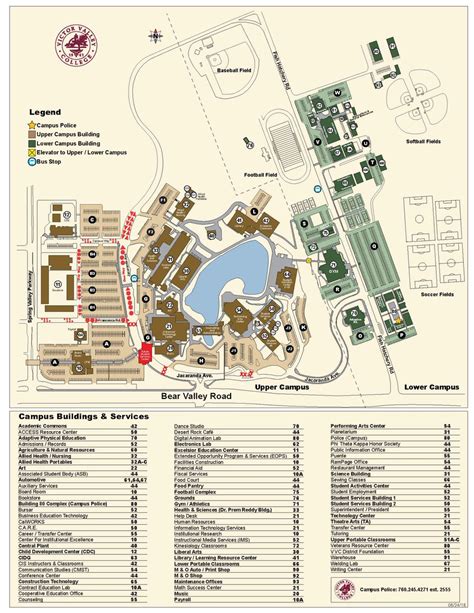 Victor Valley College Campus Map Campus Map