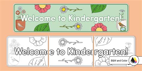 Welcome To Kindergarten Banner Professor Feito Twinkl