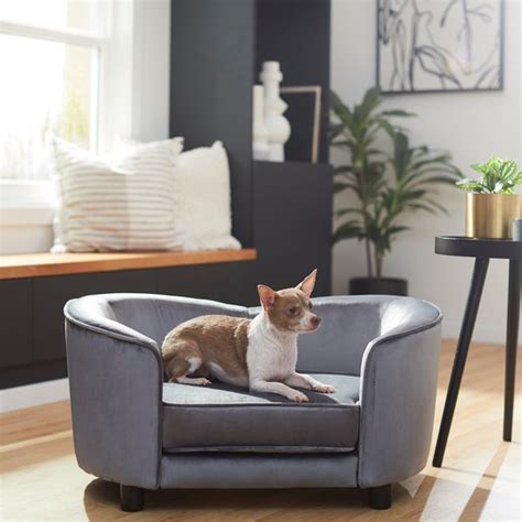 Furhaven House Footstool And Ottoman Dog And Cat Bed Stormy Gray Large