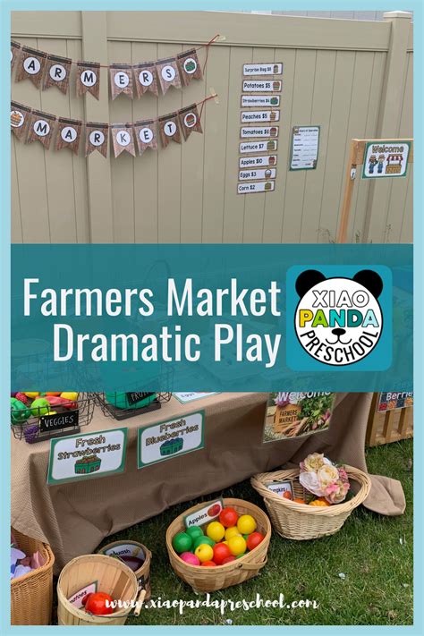 Farmers Market Dramatic Play With Lots Of Fruit And Vegetables On The