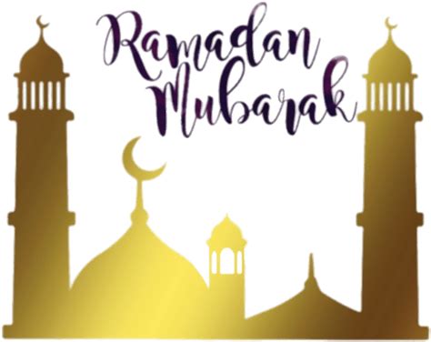 Ramadan Mubarak Golden Mosque Transparent Ramzan Mubarak Png Clipart
