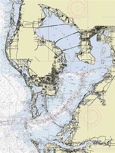 Tampa Bay Nautical Chart Digital Art By Sea Koast Pixels