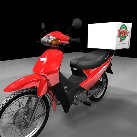 Deseo comprar 2 motos lineales de segunda mano. moto delivery 3d model