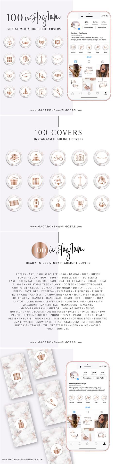 Maybe you would like to learn more about one of these? Rose Gold Marble Highlight Covers • Macarons and Mimosas