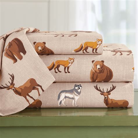 Cotton Novelty Printed Wildlife Bedding Sheet Set Collections Etc