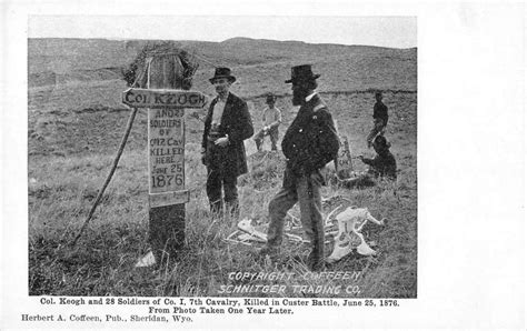 Sheridan Wyoming Custer Battle Marker Memorial Vintage Postcard