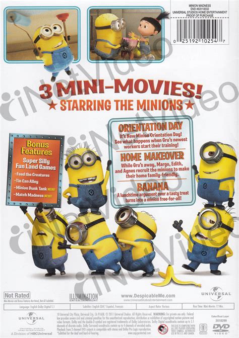 Despicable Me Presents Minion Madness On Dvd Movie