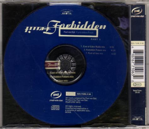 Paul Van Dyk Forbidden Fruit Part CDM Eurodance CD Shop