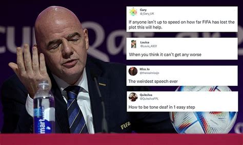 Fans Are Left Astonished By Fifa Chief Gianni Infantino Truly Bizarre Press Conference Daily