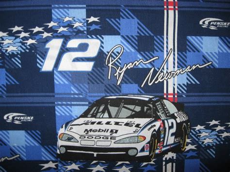 He's fans of 3 & 8! Ryan Newman #12 Nascar Race car Fabric by the yard to sew
