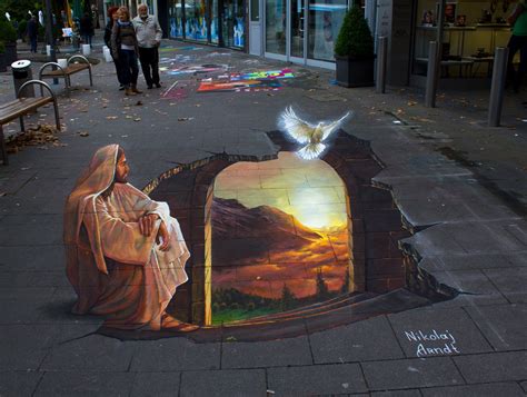 The Light Of Hope By Nikolaj Arndt On Deviantart Street Art 3d