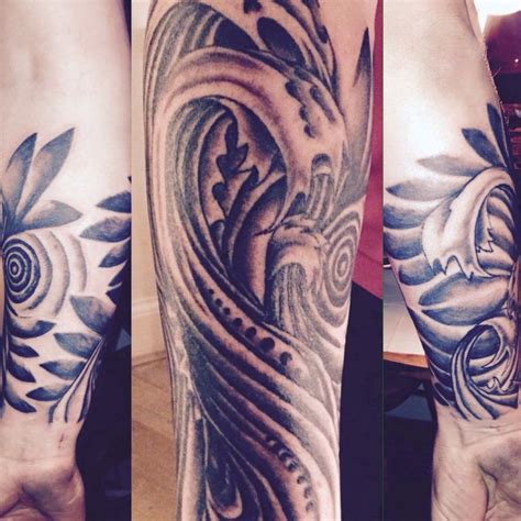 Wave Half Sleeve X Tribal Tattoos Tattoos Tattoo Designs