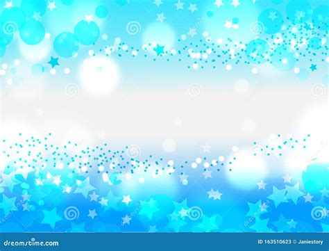 Blue Sky Glister Background With Light Sparkle Stock Vector