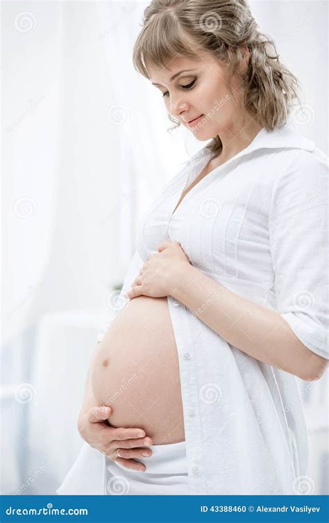 Portrait Of The Young Pregnant Woman Stock Photo Image Of Belly