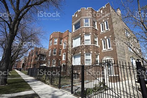 Chicago Town Houses On The South Side Stock Photo Download Image Now