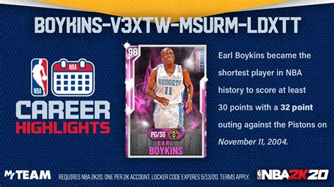 Locker codes are special codes you can redeem in myteam to get bonus rewards. Locker Code - Use this code for a chance at a Lights Out Pack, Emerald Marbury, or Deluxe ...