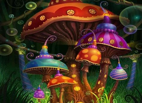45 Trippy Mushroom Wallpaper