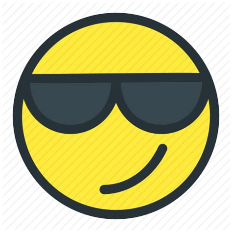 Cool Emoji Emoticons Face Smiley Sunglasses Icon