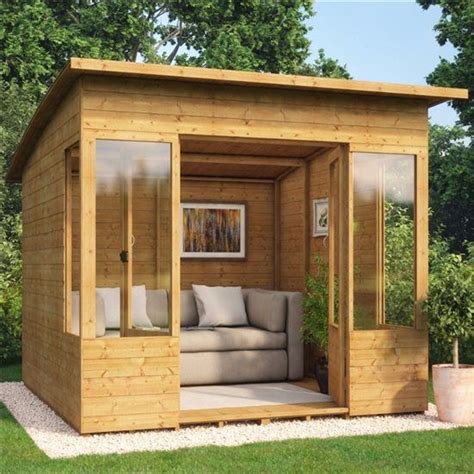 8 X 8 Verano Wooden Garden Summerhouse Sunroom With Tongue And Groove Cladding Summer Houses