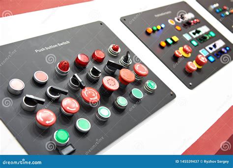 Buttons For Electrical Control Panel Stock Image Image Of Light