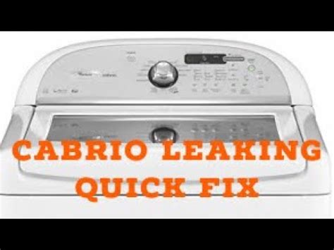 My same whirlpool duet washer has a water leak. Whirlpool Cabrio Washer Leaking ( FIXED ) - YouTube