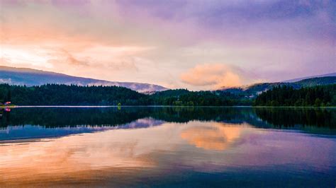 Mirror Lake Reflection Sunset Scenic 5k Hd Nature 4k