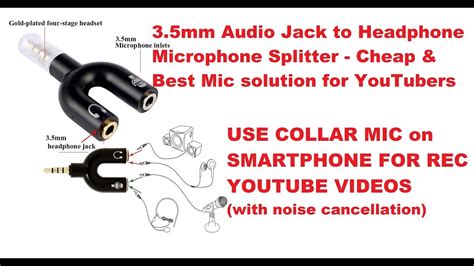 35mm Audio Jack To Headphone Mic Splitter Cheap And Best Mic Solution