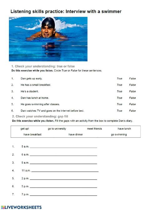 Daily Routines Listening Activity English Esl Worksheets For