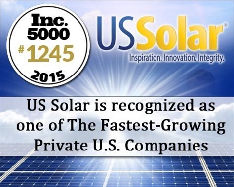 Us Solar Ranked Fastest Growing Florida Energy Company