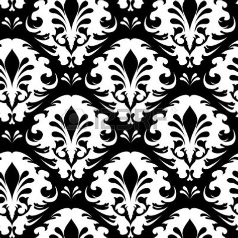 Black And White Vintage Pattern Jacquard Vintage Floral Pattern Motif