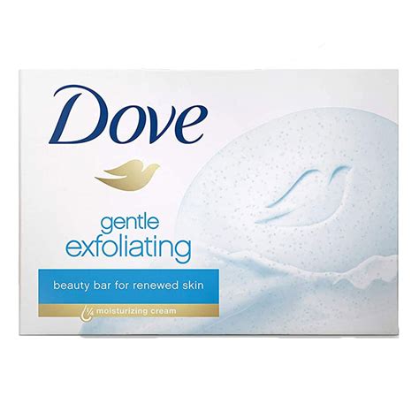 Dove® gentle exfoliating beauty bar combines exfoliants with dove® ¼ moisturizing cream to gently remove dull, lifeless skin and expose new, fresh, beautiful skin. Dove Exfoliating Soap Bar 4.75oz -- delivered in minutes