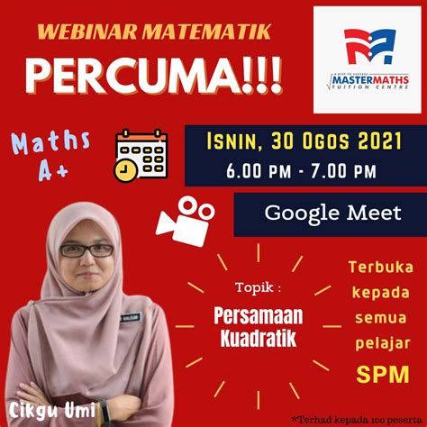 Master Maths Tuition Centre On Twitter Jom Sertai Olimpik Kuadratik