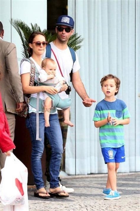 Natalie Portman And Her Husband Benjamin Millepied With Their Children