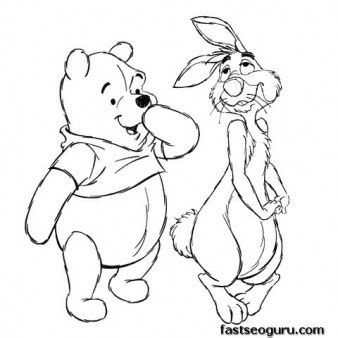 Maybe you would like to learn more about one of these? Coloring pages print out kids Winnie the Pooh and Rabbit ...