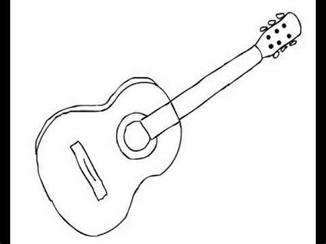 Free cute drawing ebook : How to draw acoustic guitar (EASY, for beginners) - YouTube