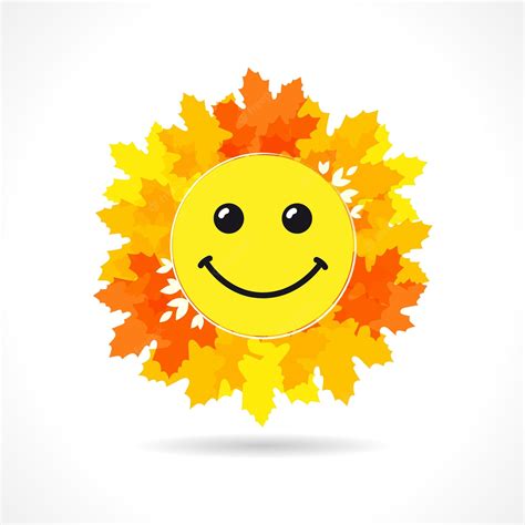 Premium Vector Autumn Emoticon Icon Internet Smile With Colorful